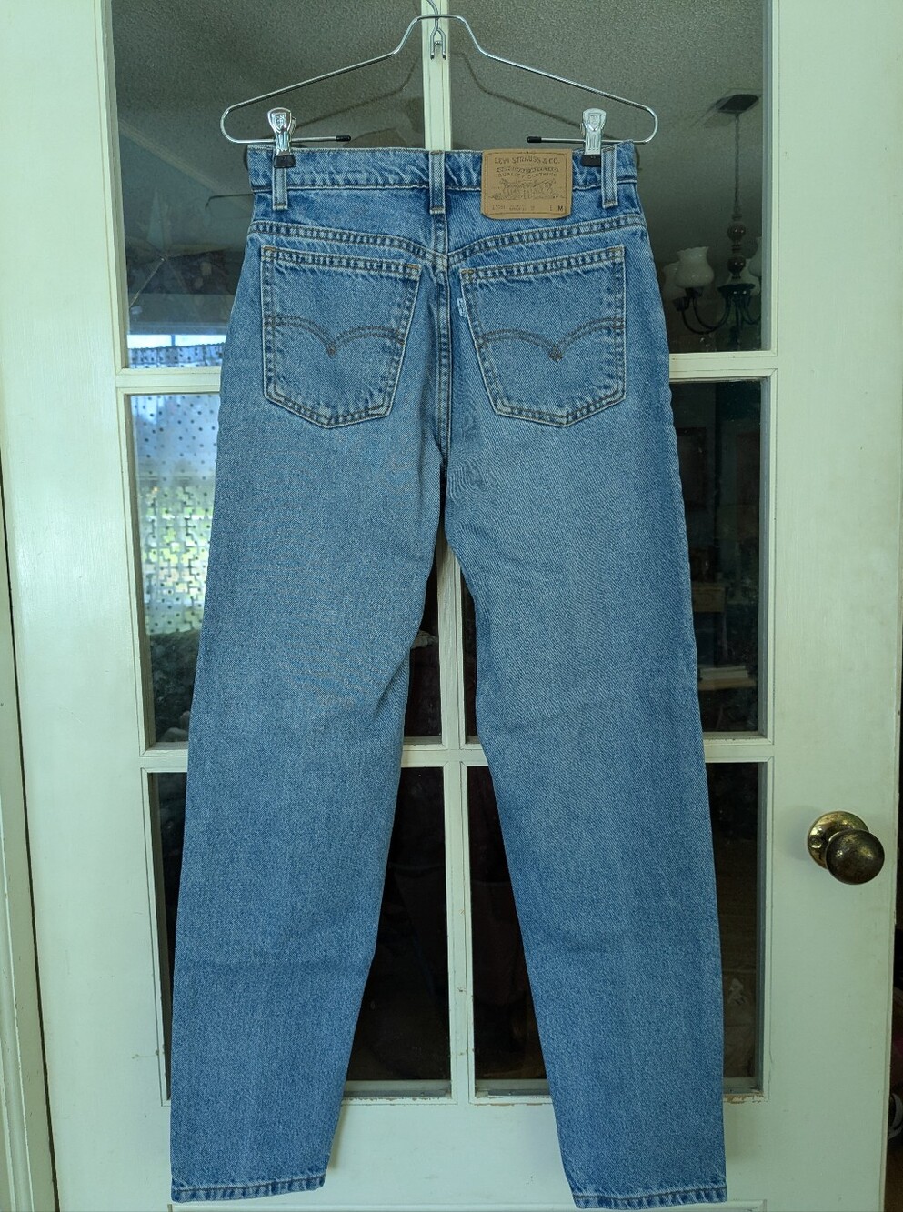 Vintage Levis 90s 951 Relaxed Tapered Fit Made In USA Cotton Denim Jeans Size 6 - Picture 5 of 12